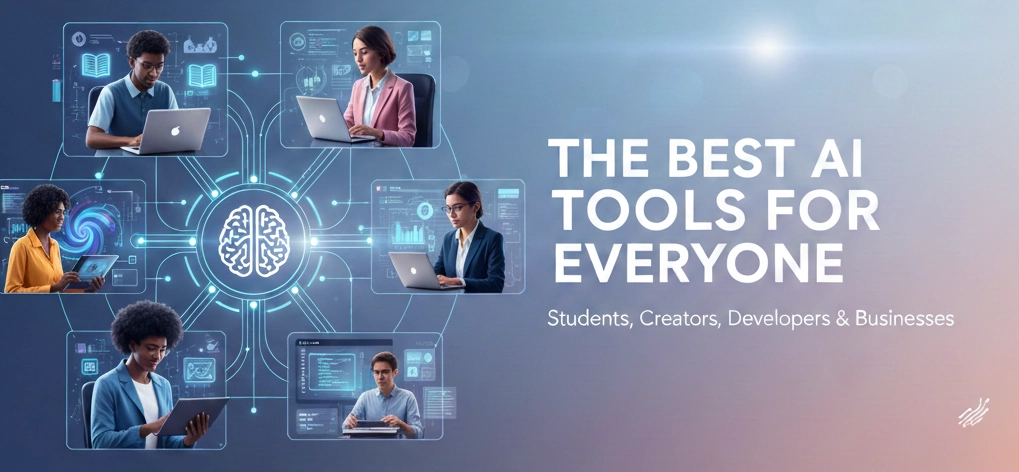 Illustration with text "Best AI Tools"