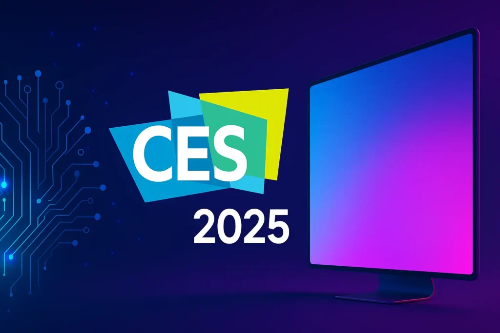 Illustration with text CES 2025